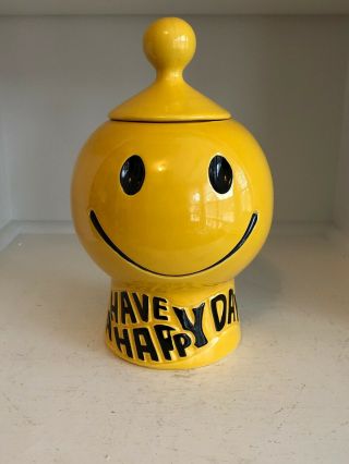 Mccoy 1970’s Smiley Face Have A Day Cookie Jar