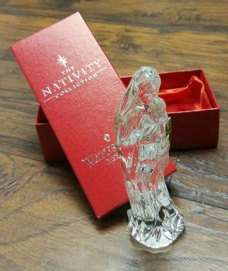 Waterford Crystal Nativity Mother And Child,  Madonna Mary And Jesus Nib
