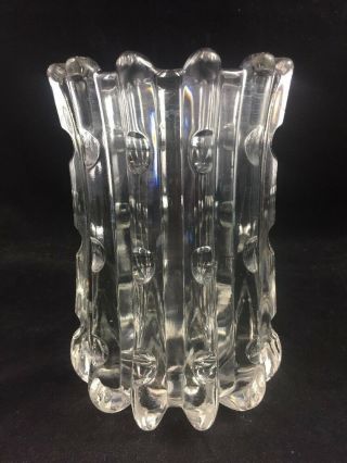 Antique Eapg Pressed Glass Us Glass Clear Broken Column 6 " Celery Vase