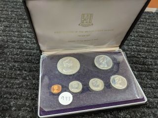 1973 British Virgin Islands 6 - Coin Silver Proof Set Complete - 933