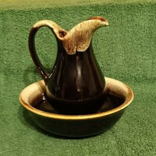 Pfaltzgraff Gourmet Brown Drip Mini Pitcher & Bowl Set