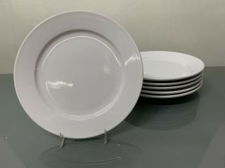 Set Of 6 Williams Sonoma Everyday White Dinner Plates 9 3/4 "