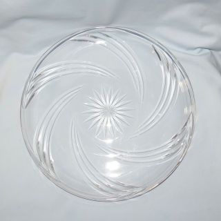 Very Large Stuart Crystal England Plate Table Centrepiece Wave Cut