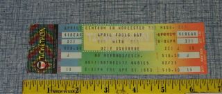 Vintage April 1 1983 Ozzy Osbourne Concert Ticket Worcester Ma
