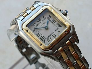 Cartier Santos Demoiselle Two Tone Steel / 18k Yellow Gold Quartz Watch