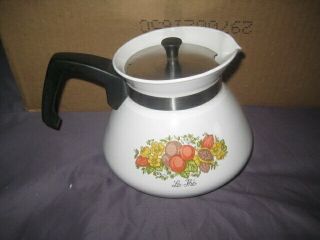 Vintage Corning Ware 6 Cup P - 104 Spice of Life Coffee/Tea Pot 1975 3