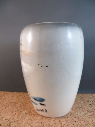 Vintage Mid - Century Modern Sascha Brastoff Alaska Vase Igloo California Pottery 3