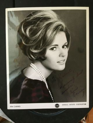 Kim Carnes Vintage Press Headshot Photo With Authentic Autograph &