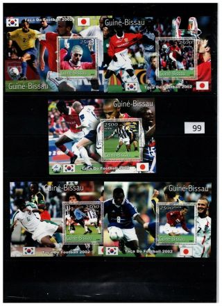 ,  Guinea 2001 - Mnh - Soccer - 5 S/s