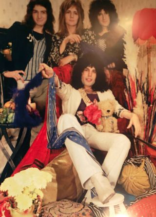 Queen Freddie Mercury Group Photo 1974 London Poster