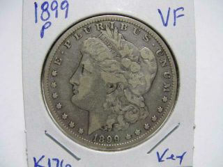 Very Rare 1899 P Morgan Dollar Very Fine,  Estate Coin K176