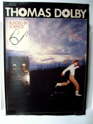 1982 Thomas Dolby Blinded By Science Record Store Poster Display 20x27