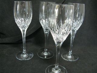 4 Mikasa Arctic Lights Crystal Wine Glasses 8 1/4 "