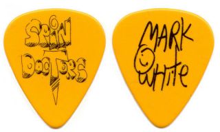Spin Doctors Guitar Pick : 1991 Tour Yellow Mark White Signature
