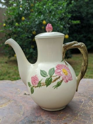Vintage Franciscan Desert Rose - Teapot Coffee Pot - Made In Usa -