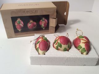 Franciscan Apple Set Of 3 Holiday Ornaments 2