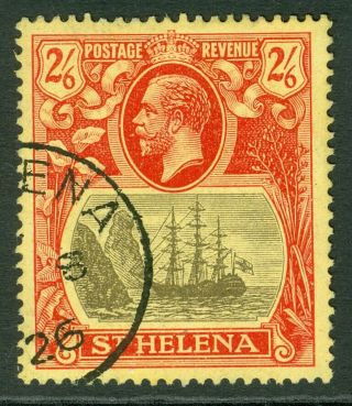 Sg 94 St Helena 1922.  Grey & Red/yellow.  Very Fine With A Part St Helena.