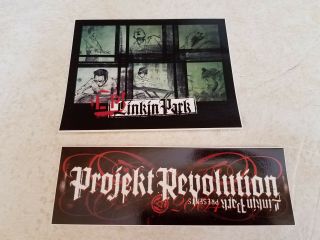 (2) Linkin Park Bumper Sticker Wall Decal Projekt Revolution & Meteora Albums