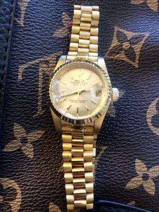 Rolex Datejust 8570 Yellow Gold Automatic Ladies Watch