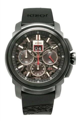 Michel Jordi Mens Titanium Case Black Dial Automatic Watch 100.  03.  003.  01