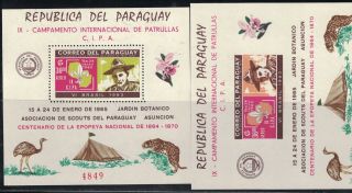Paraguay 85a Boyscouts - Jamboree Sou.  Shts.  Perf&imperf Mnh 1965