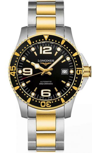 Longines Hydroconquest Automatic Submariner Gold & Stainless Swiss Watch Ful Set
