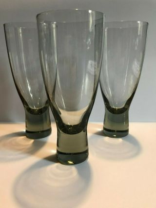 3 X Holmegaard Canada Large Wine Glasses Water Goblet 50s Per Lutken 6.  25 " 16cm