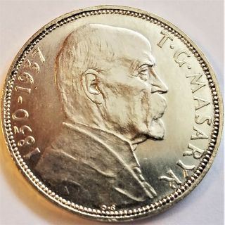 1937 Czechoslovakia 20 Korun Silver World Coin - Death Of President Masaryk - A