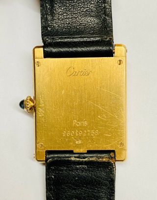 Cartier Quartz Tank Louis Watch solid 18K Yellow Gold battery 3