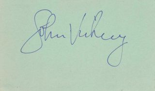 John Vickery Signed 3x5 Index Card Actor/star Trek