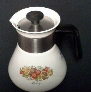 Vintage Corning Ware Spice Of Life Teapot Kettle 6 Cup P - 106