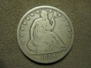 1856 S Seated Liberty Half Dollar