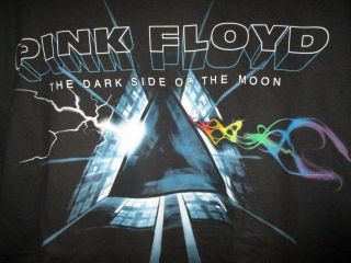 Pink Floyd Prism Dark Side Of The Moon Concert Style Black T Shirt Mens Xl