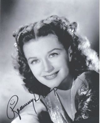 Signed B&w Photo Of Rosemary Decamp Of Films