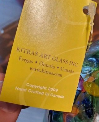KITRAS ART GLASS ORNAMENT CALICO 4 
