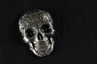 Palau 2018 $5 La Catrina Skull 1 Oz Antique Finish Silver Coin