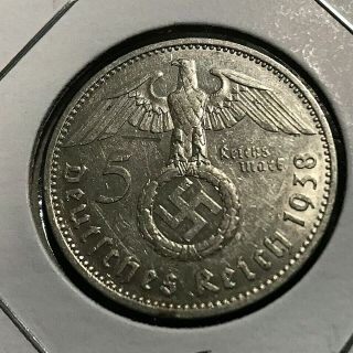 1937 - A Germany Silver 5 Marks Coin