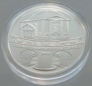 Germany Proof Medal Silver 16g,  35mm 100 Years Hamburger Tunnel 2011 P12 339
