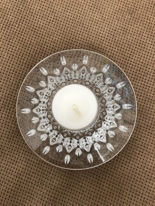 Waterford Crystal Votive Tea Light Candle Holder 4 Inch Round