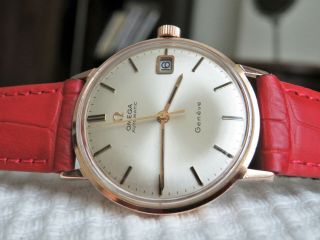 Vintage Omega Seamaster Geneve Automatic Watch,  18k Solid Rose Gold,  565,  Runs
