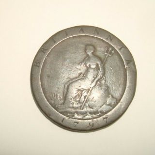 Britain King George Ii " Cartwheel " Copper Penny 1797