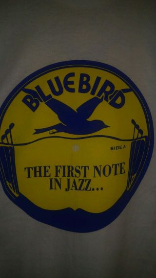 Vintage Bluebird Recordings Label T - Shirt Never Worn Jazz