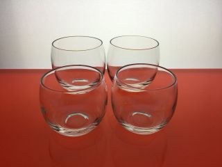 4 Vintage Roly Poly Glasses 2 Sizes Barware Glassware Cocktail Mid Century