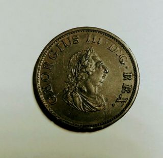 1805 Ireland Hibernia Half Penny,  King George Iii