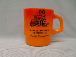 Fire - King Harley Davidson Motorcycle Dealer Stacking Advertising Coffee Mug