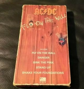 Ac/dc Fly On The Wall Vhs Video Cassette Album