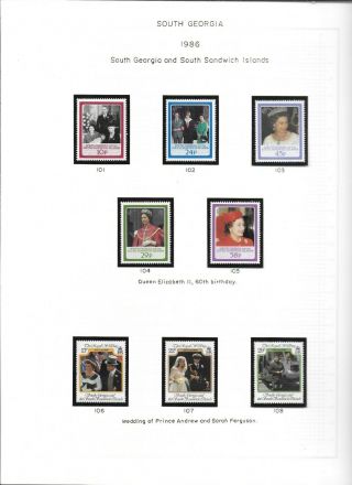 South Georgia 1986/94 Issues Collection; Scott 101/b4a; Scott $137 ; Mnh
