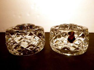 Vintage Waterford Crystal Candle Stick Holder 3 1/2 " Made In Ireland Sticker