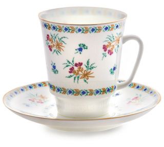 5.  5 Fl Oz Imperial Porcelain Tea Cup And Saucer Fine Bone China Cup W/ Bluebells