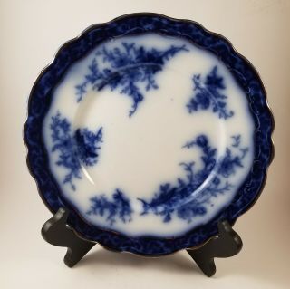 Stanley Pottery Co.  Flow Blue Touraine Dinner Plate 10 "